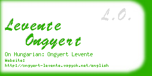 levente ongyert business card